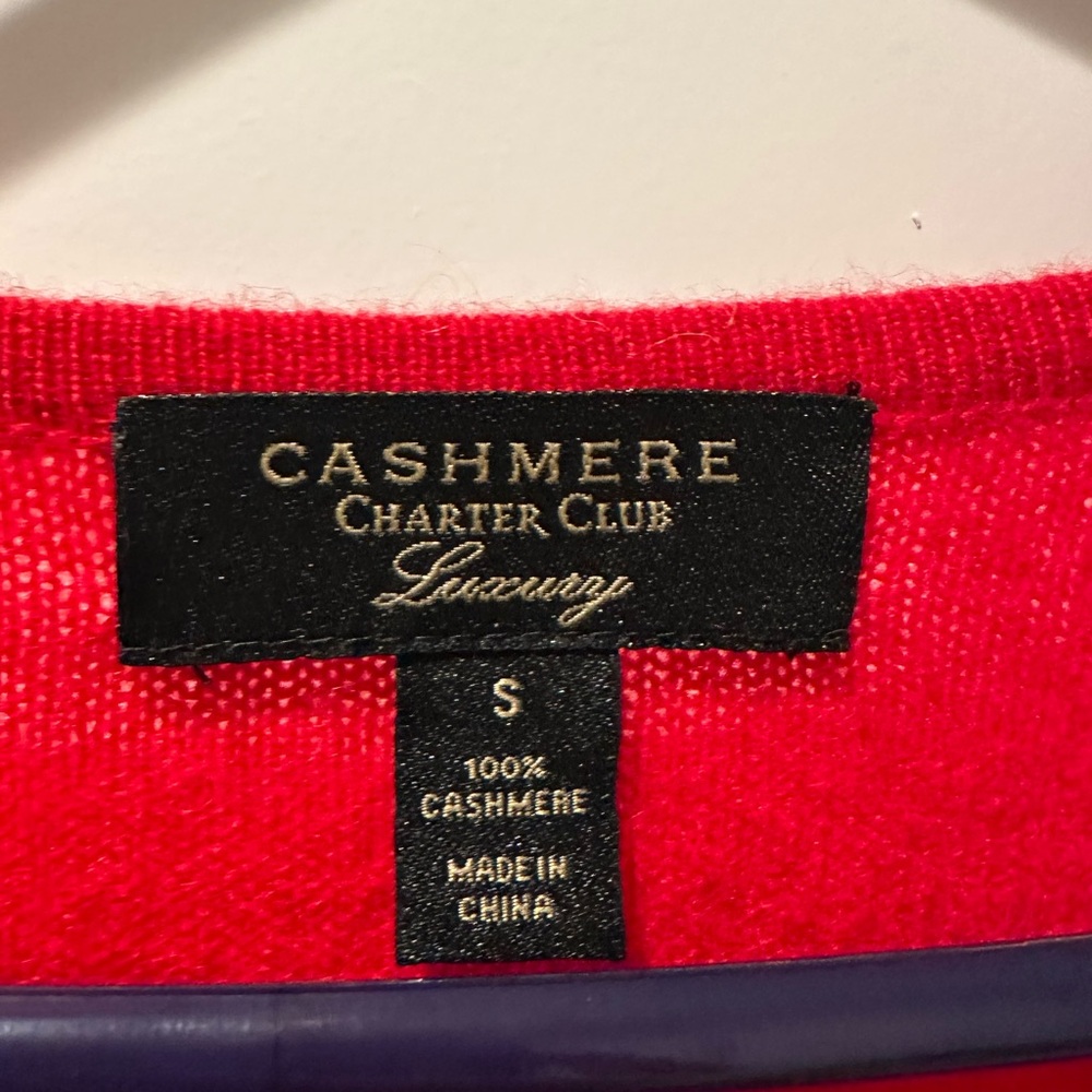 Red V-Neck Sweater - Picture 2 of 3